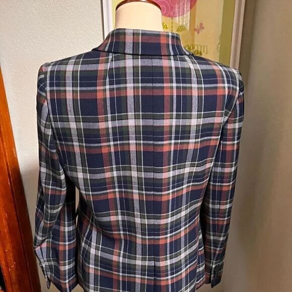 EUC Daniel Cremieux Plaid Blazer 2 Front Flap Pockets Size 10 #DJ9 - Picture 4 of 6